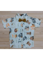 CAMISA BOSQUE COM GRAVATA  TAM. PP, P E M